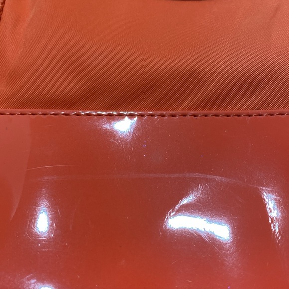 TORY BURCH Orange Nylon/ Patent Leather Tote - Picture 14 of 14